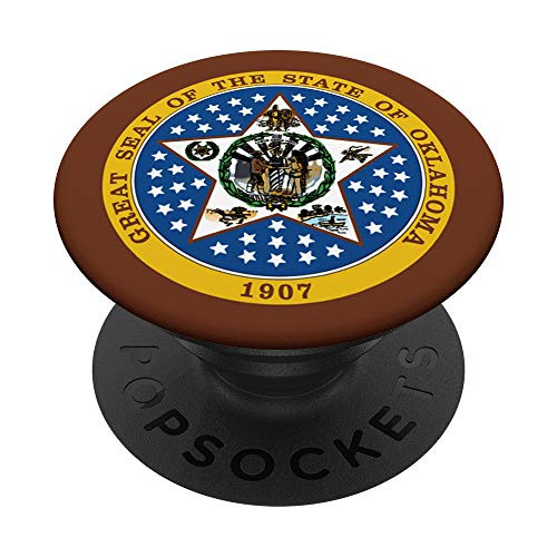 State of Oklahoma Seal Flag - United States of America USA PopSockets Grip and Stand for Phones and Tablets