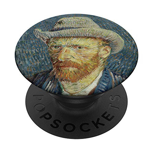 Self Portrait with Grey Felt Hat by Vincent van Gogh PopSockets Grip and Stand for Phones and Tablets