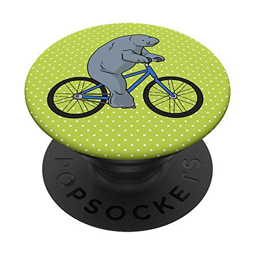 Funny Manatee Bicycle Floaty Potato Save The Manatees PopSockets Grip and Stand for Phones and Tablets