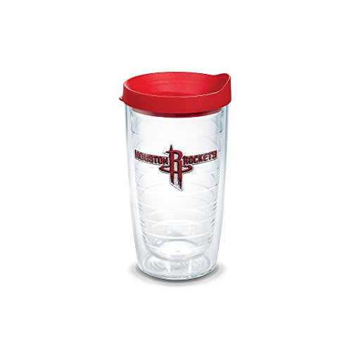 Tervis 1051913 NBA Houston Rockets Primary Logo Tumbler with Emblem and Red Lid 16oz, Clear Tervis 1051913 NBA Houston Rockets Primary Logo Tumbler with Emblem and Red Lid 16oz, Clear