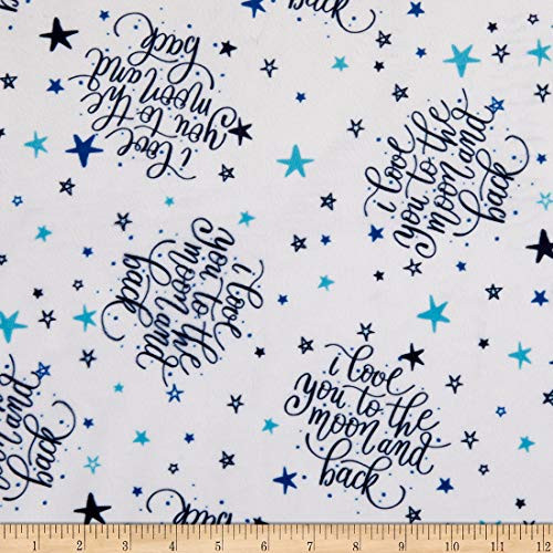 Shannon Fabrics Exclusive Shannon Studio Digital Minky Cuddle I Love You  Snow Yard