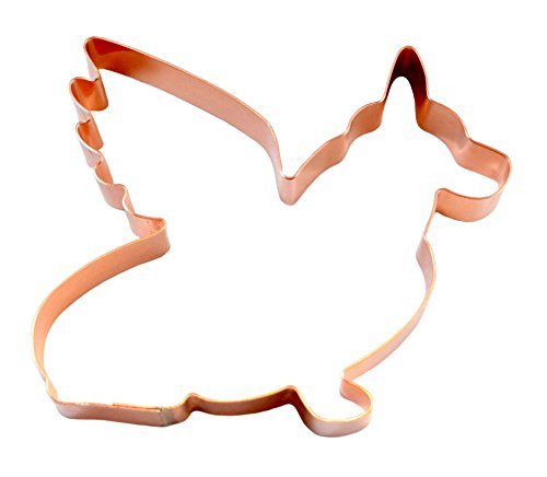Welsh Corgi Dog Angel with Wings Copper Cookie Cutter