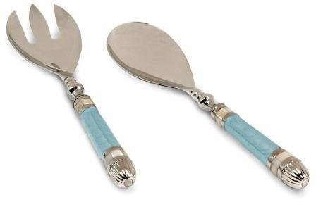 Julia Knight Classic Salad Serving Set  One Size  Aqua