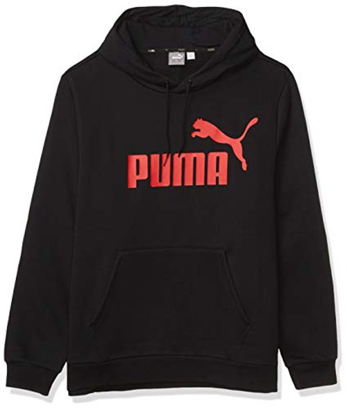 PUMA mens Essentials Big Logo Full Zip Hoodie Hooded Sweatshirt  Puma Black  XX-Large Tall US