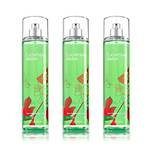 Bath and Body Works Cucumber Melon Fine Fragrance Mist  8-0 Oz - Pack of 3