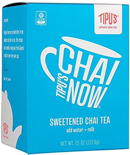 Tipu's Authentic Indian Chai Now Sweetened Chai Tea 7.5 oz