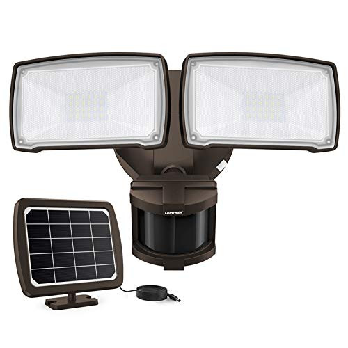 LEPOWER 1000LM Solar LED Security Lights Mtion Outdoor  2 Adjustable Head Solar Motion Sensor Light  5500K White Light  IP65 Waterproof Solar Flood Li LEPOWER 1000LM Solar LED Security Lights Mtion Outdoor  2 Adjustable Head Solar Motion Sensor Light  5500K White Light  IP65 Waterproof Solar Flood Li