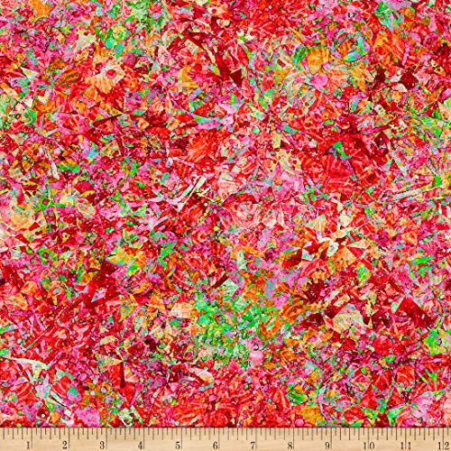 QT Quilt Fabrics Digital Illuminations Evolution Geranimum