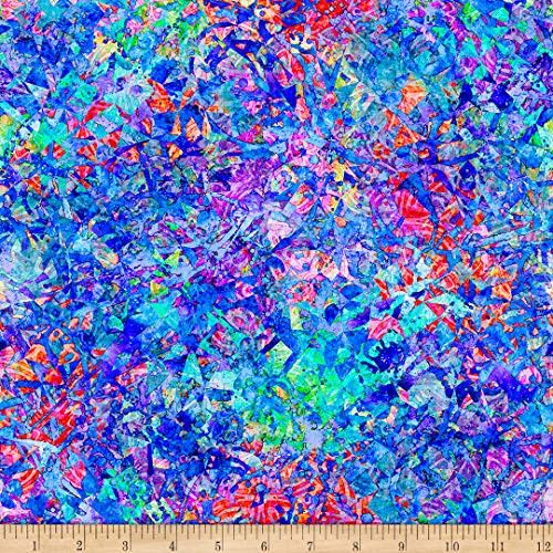 QT Fabrics Digital Illuminations Evolution Royal Fabric by the Yard