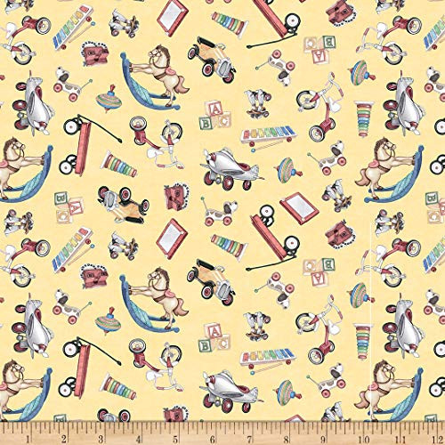 QT Quilt Fabrics Digital Toyland Toy Toss Chamois