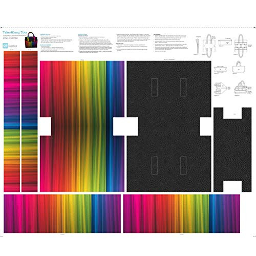 QT Quilt Fabrics Digital Sew and Go XII Take Along Tote 36in Panel Multi