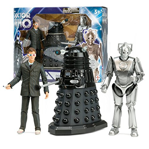Underground Toys Doctor Who Doomsday Action Figure Box Set: 10th Dr, Dalek Sec, Cyberman