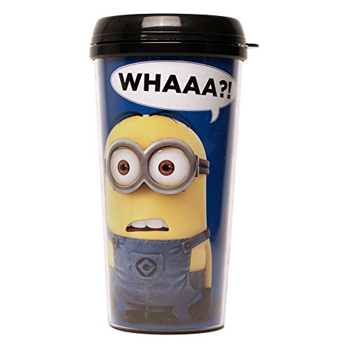Silver Buffalo DM0587 Universal Despicable Me 'Whaaa' Plastic Travel Mug, 16-Ounces