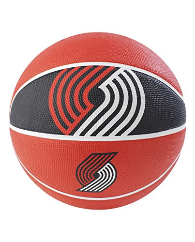 Spalding NBA Portland Trail Blazers NBA Courtside Team Outdoor Rubber Basketballteam Logo  Red  29-5