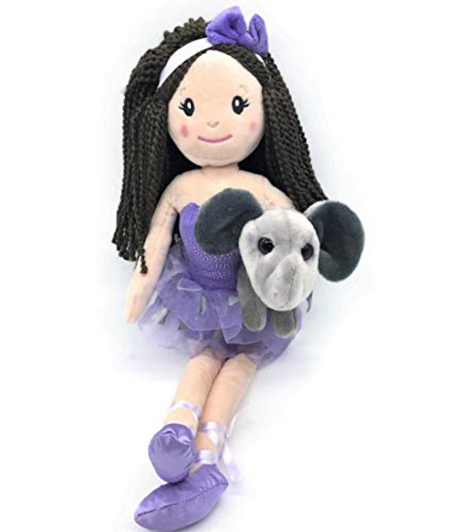 The Petting Zoo Ballerina Doll with Small Elephant Stuffed Animal- Great Gifts for Girls Brown Hair-17 Inches The Petting Zoo Ballerina Doll with Small Elephant Stuffed Animal- Great Gifts for Girls Brown Hair-17 Inches