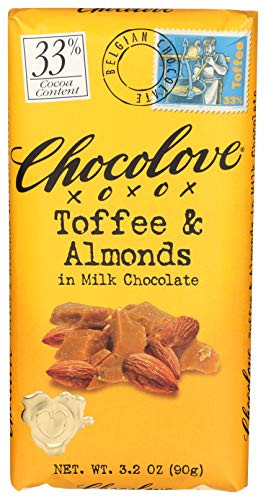 Chocolove - Milk Chocolate Bar Toffee and Almonds - 3-2 oz-