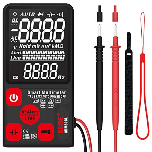 Bside EBTN Digital Multimeter 3-5 LCD 3-Line Display 9999 Counts True RMS Auto Ranging Voltmeter Voltage Resistance Continuity Hz Capacitance Diode T