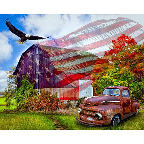 Land Of Liberty Digital 35in Panel Multi Quilt Fabric