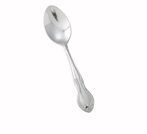 Winco 0004-09 36-Piece Elegance Demitasse Spoon Set, 18-0 Stainless Steel-3 Dozen