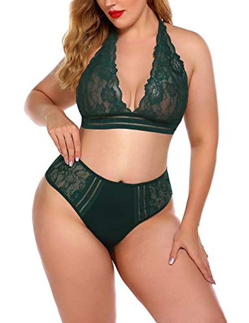 Avidlove Sexy Lingerie for Women 2 Piece Lace Bra and Panty Sets Sexy Lingerie Sets Green L Avidlove Sexy Lingerie for Women 2 Piece Lace Bra and Panty Sets Sexy Lingerie Sets Green L