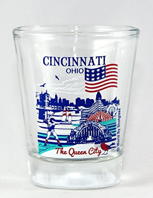 Cincinnati Ohio Great American Cities Collection Shot Glass Cincinnati Ohio Great American Cities Collection Shot Glass