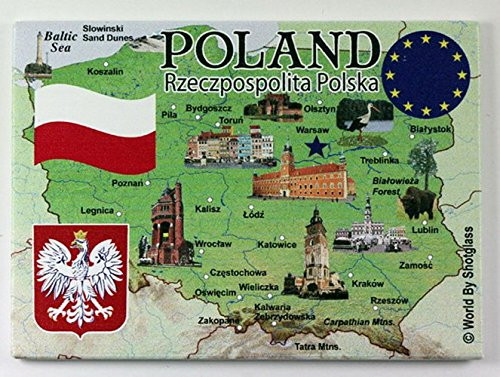 Poland EU Series Souvenir Fridge Magnet 2.5" X 3.5"