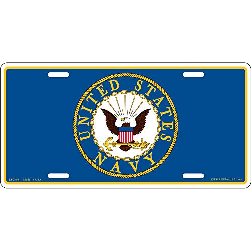 Artisan Owl United States Navy Seal USN Automobile Metal License Plate Including Fastener Screws