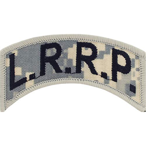 United States Army L- R- R- P- Long-Range Reconnaissance Patrol Tab Patch  Digital Camouflage  with Iron-On Adhesive