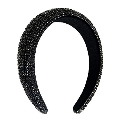 Velvet Padded Rhinestone Headbands Sparkling Bejewelled Hairband for Women Delicate Crystal Embellished Headbands Wide Accessory for Engagement Birthd Velvet Padded Rhinestone Headbands Sparkling Bejewelled Hairband for Women Delicate Crystal Embellished Headbands Wide Accessory for Engagement Birthd
