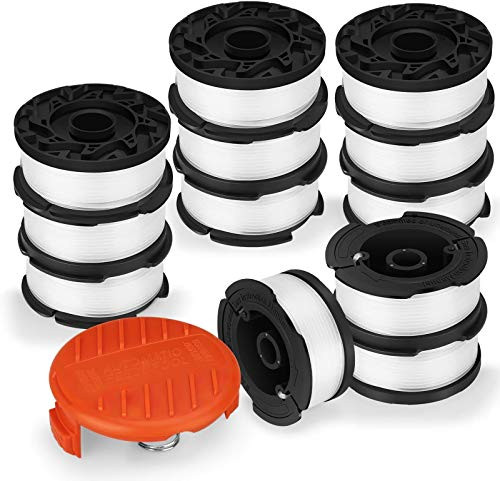 Eventronic Line String Trimmer Replacement Spool  30ft 0-065 Autofeed Replacement Spools for Black-Decker String Trimmers -12-Line Spool - 1 Cap-1 Sp