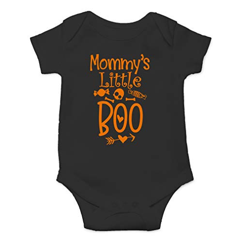 AW Fashions Mommys Little Boo - Batty for Mommy and Daddy - Funny Halloween One-Piece Infant Baby Bodysuit -6 Months  Black-
