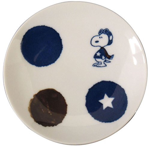 Hasami Ware Peanuts Snoopy Dish Plate (Flying Ace)