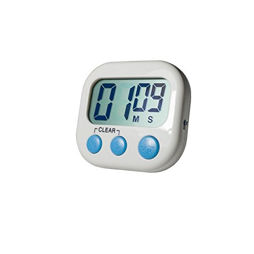 Digital Kitchen Cooking Timer,Minute Second Count Up Countdown,Magnetic Digital Loud Alarm Timer with Large LCD Display (White)