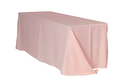Your Chair Covers Rectangular Polyester Tablecloths, 90" W x 132" L, Blush