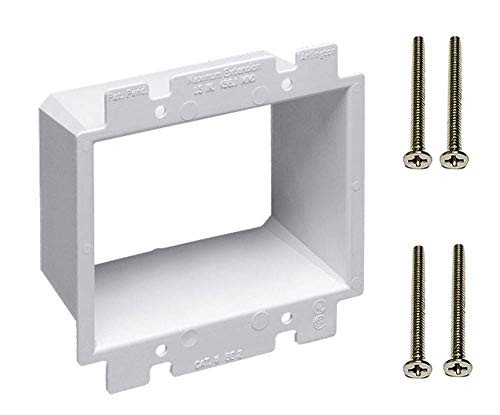 iMBAPrice BE2-1 -2-Gang- Electrical Power Outlet Box Extender White iMBAPrice BE2-1 -2-Gang- Electrical Power Outlet Box Extender White
