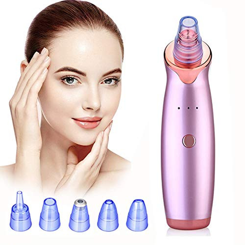 Blackhead Remover Pore Vacuum Blackhead Vacume Remover Electric Facial Acne Suction Cleanser Extractor Rechargeable Blackhead tool with 5 Probes for W
