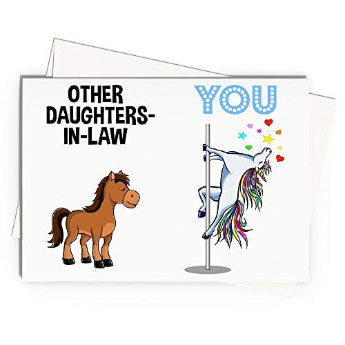 Daughter In Law Greeting Card Handmade Blank Funny Gifts For Birthday Best Present Idea Ever Unicorn Daughter-In-Law Wedding Gift C-30Z Daughter In Law Greeting Card Handmade Blank Funny Gifts For Birthday Best Present Idea Ever Unicorn Daughter-In-Law Wedding Gift C-30Z