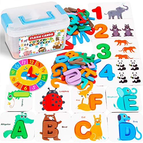 Catcrafter ABC Flash Cards Montessori Toys - Educational Toddler Preschool Clock Learning Activities Wooden Alphabet Letter Number Puzzle Matching Gam Catcrafter ABC Flash Cards Montessori Toys - Educational Toddler Preschool Clock Learning Activities Wooden Alphabet Letter Number Puzzle Matching Gam