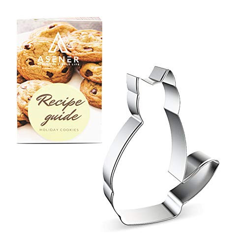 Asener Cookie Cutters Cat G Cookie Cutter with Recipe Book