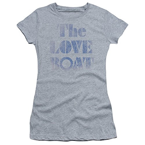 Trevco Love Boat Distressed Juniors Sheer Fitted T Shirt  X-Large Athletic Heather