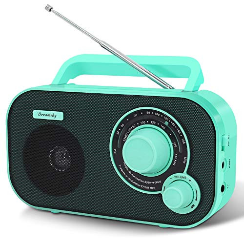 DreamSky Portable AM FM Radio with Great Reception  Battery Operated Radio AC Outlet Powered Radios with Headphone Jack  Handheld Transistor Radios Sm