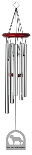 Chimesofyourlife E6131 Wind Chime  Kooikerhondje-Silver  19-Inch