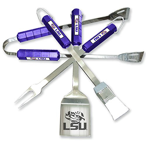 NCAA LSU Tigers BBQ Set (4-Piece), One Size, Team Color