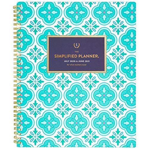 Academic Planner 2020-2021  Simplified for AT-A-GLANCE Weekly and Monthly Planner  8-1-2 x 11  Large  Colorful Quatrefoil -EL400-905A-