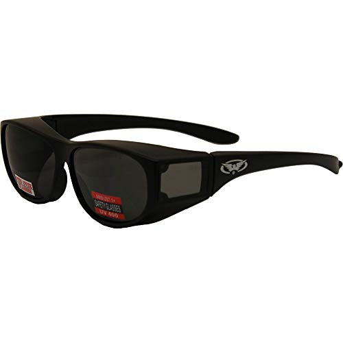 Global Vision Escort Safety Glasses with Smoke Lens Fits over Most Glasses