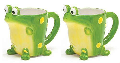Toby The Toad Frog Coffee Mug Adorable Mug With Gift Box - 2 Pack