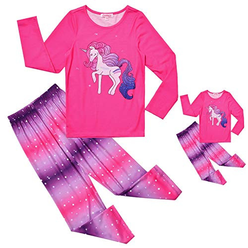 Matching GirlsandDolls Pjs Star Unicorn Pajamas Set Fall Winter Sleepwear 6t 7t