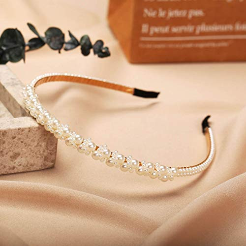Aetorgc Pearl Hairbands Wedding Hair Hoop Bridal Headbands Headwear Accessories By Beaty Hair for Women and Girls -3- Aetorgc Pearl Hairbands Wedding Hair Hoop Bridal Headbands Headwear Accessories By Beaty Hair for Women and Girls -3-