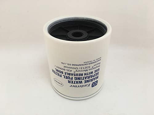 ITACO Boat Motor S3213 Fuel Filter Element Water Separator for Mercury Mariner 35-809097 Outboard-Inboard-Boat-Marine Bowl for Racor Filters 10 Micron