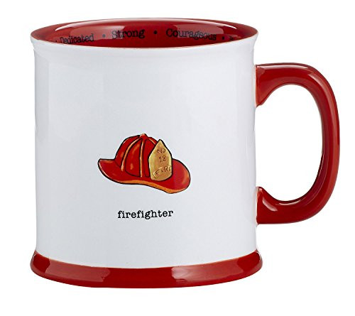Creative Brands Papel the Professionals Ceramic Coffee Mug, 15 oz, Firefighter